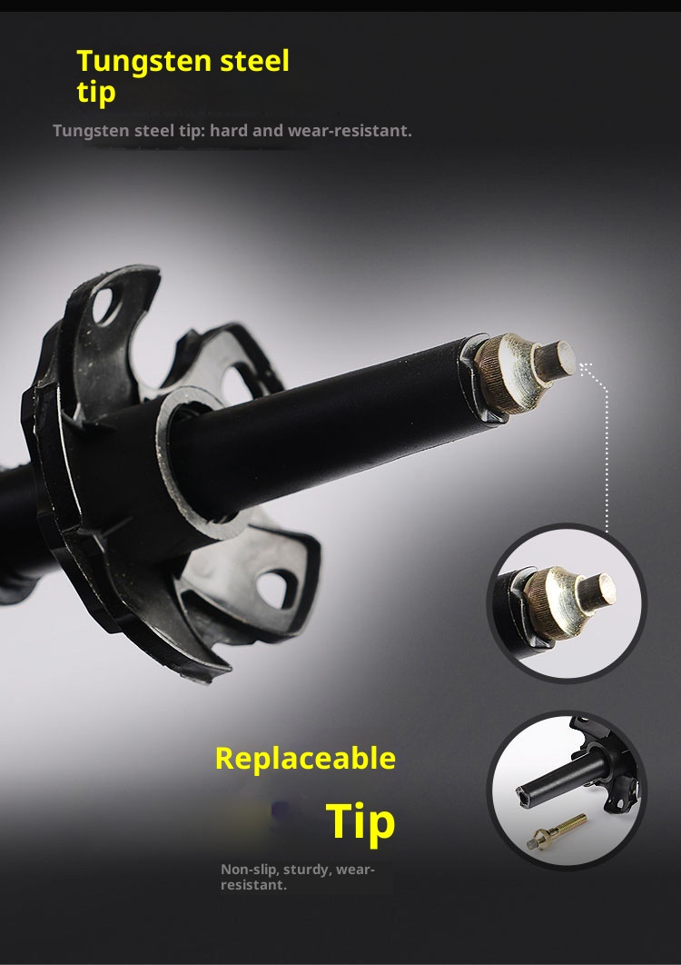 001 Manufacturer Wholesale Thickened New Model 7075 Metal External Lock Hiking Walking Stick_voghion.com