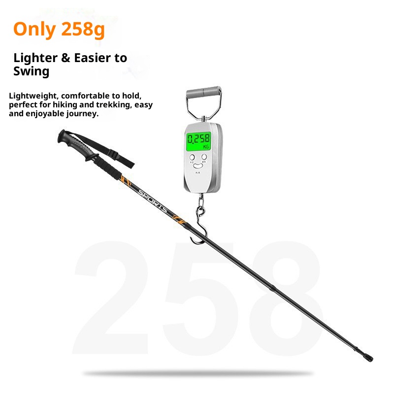 001 Bastone da trekking per esterni, tre sezioni, telescopico in lega di alluminio, bastone da trekking per anziani, antiscivolo, assorbimento degli urti, camminata_voghion.com