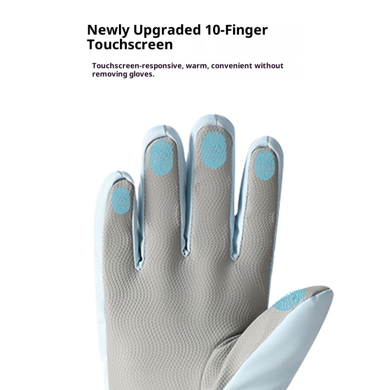 001 Winter-Skihandschuhe für Erwachsene, winddicht, wasserdicht, fleecegefüttert, dick, professionell, warm für Outdoor-Aktivitäten_voghion.com