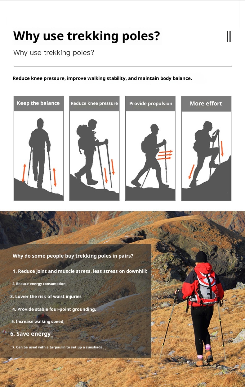 001 Robinson Dreiteiliges, ultraleichtes, tragbares Teleskop-Wanderzelt aus Aluminiumlegierung mit externem Schloss und für Outdoor-Sportarten wie Wandern und Spazierengehen_voghion.com