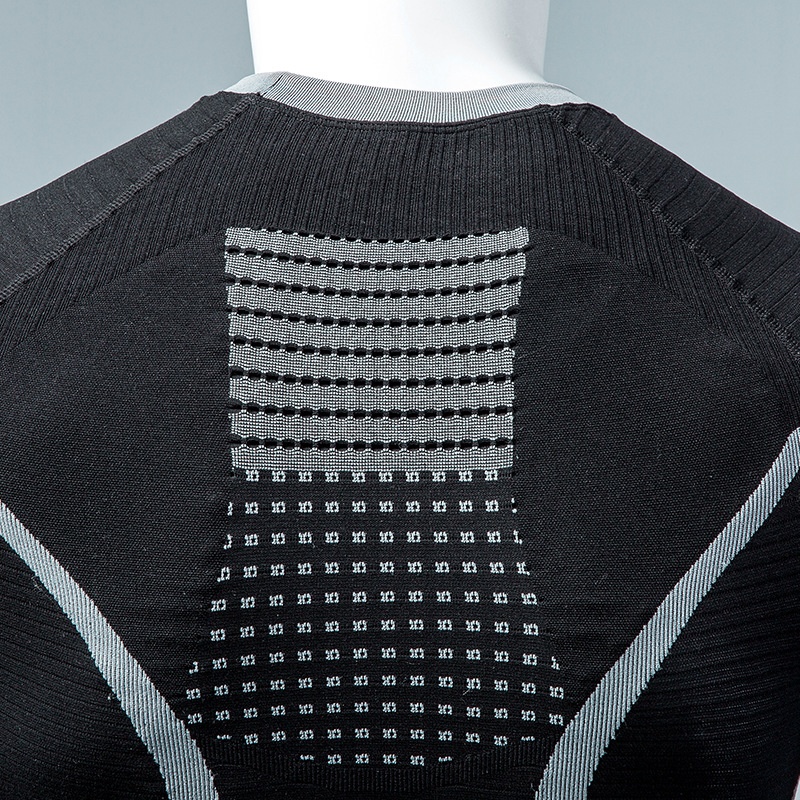 001 Maglia aderente a compressione professionale per sport a maniche lunghe, ad asciugatura rapida, unisex, strato di base, termica, per esterni_voghion.com