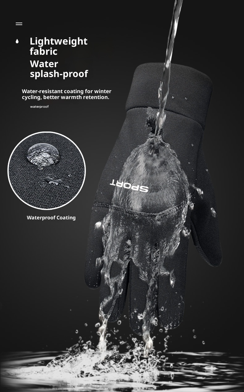 ActiveGo Winter Warm Men Full Finger Touch Screen Driving Skiing Waterproof Windproof Coldproof Non-slip Outdoor Riding Gloves_voghion.com