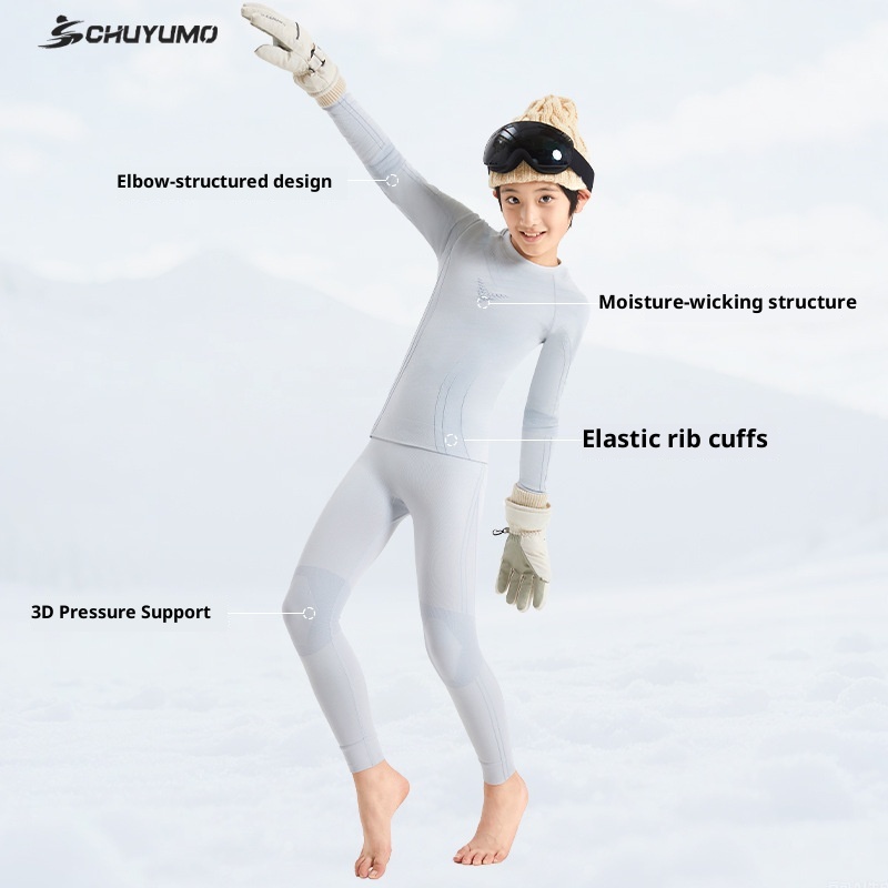 001 Children's Ski Quick-Dry Thermal Underwear For Boys And Girls Winter Snow Play Climbing Breathable Sleeve Long Pants_voghion.com
