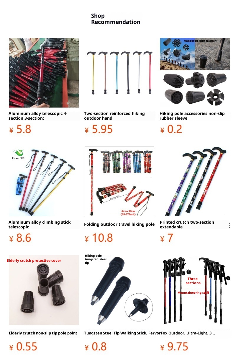 001 Manicotto in gomma antiscivolo per bastoni da trekking, assorbimento degli urti, punta resistente all'usura, copripiedi protettivo, accessori Cyliner_voghion.com