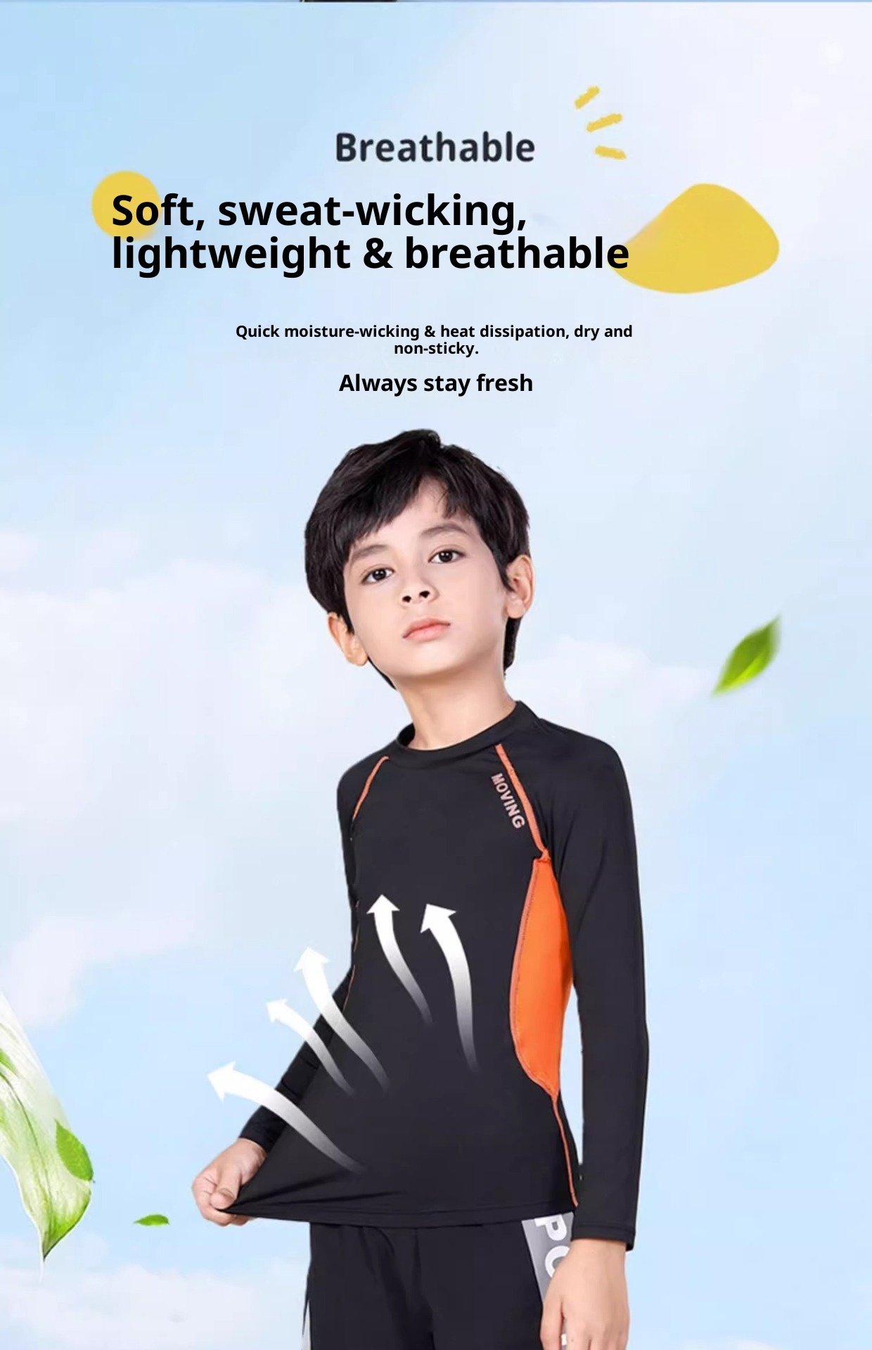 Conjunto de treino infantil de compressão Warrior 001 para outono e inverno, ideal para basquetebol e futebol. Secagem rápida._voghion.com