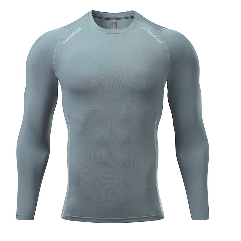 001 2024 Autumn New Quick-Dry Long Sleeve Compression Shirt For Men, Cycling Skiing Base Layer, Children's Running Sports_voghion.com