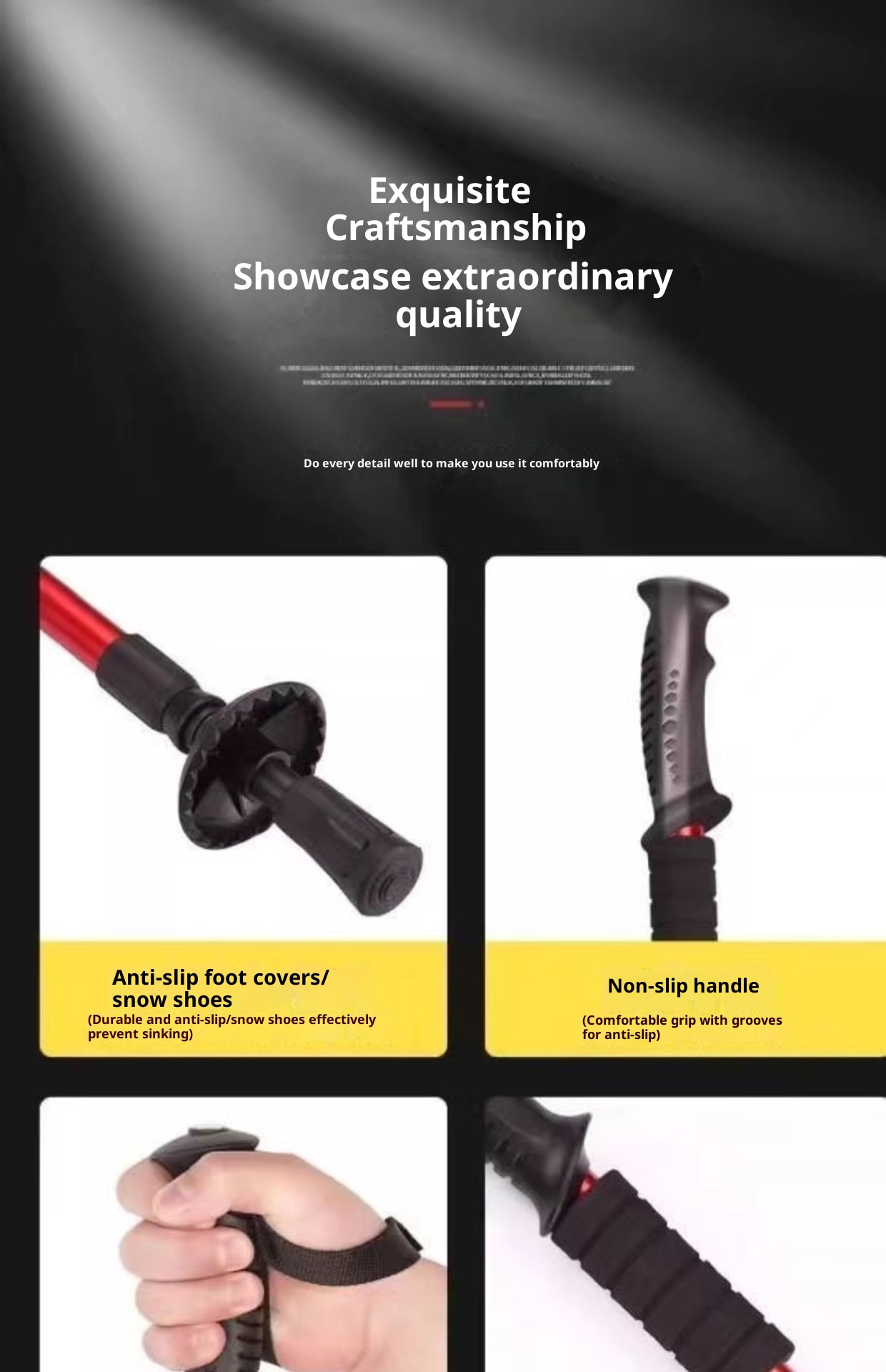 001 Bastone da passeggio per arrampicata all'aperto per uomini e donne, asta telescopica pieghevole per bambini, attrezzatura per la spedizione gratuita_voghion.com