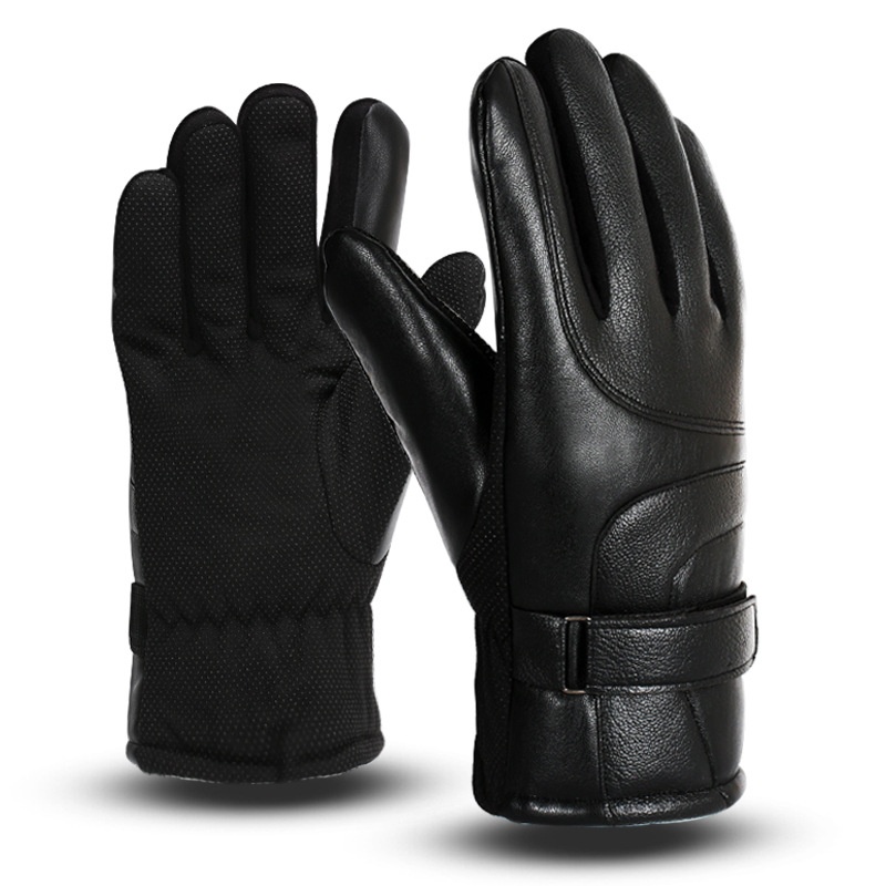 001 Winter Ski Men Touch Screen Motorcycle Fleece-lined Warm Thickened Waterproof Windproof Cold Women Riding Gloves_voghion.com