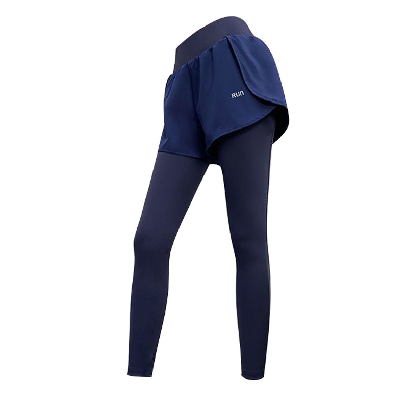 Ensemble deux pièces fitness femme 001, pantalon de sport moulant et extensible pour la course, jupe à porter en extérieur, séchage rapide, idéal pour le printemps et l'été._voghion.com