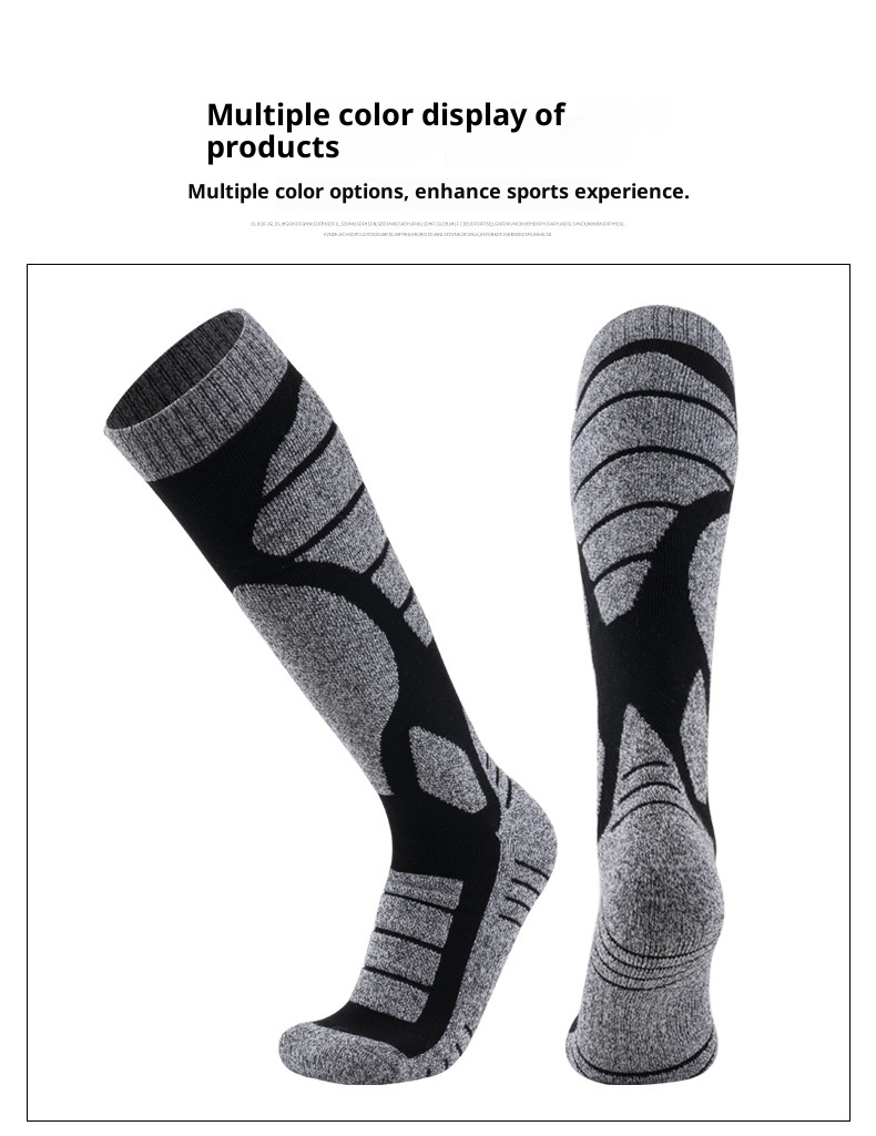 ActiveGo ActiveGo Ski Men And Women Long Tube Warm Thickened Towel Bottom Sports Snow Mountaineering Performance Socks_voghion.com