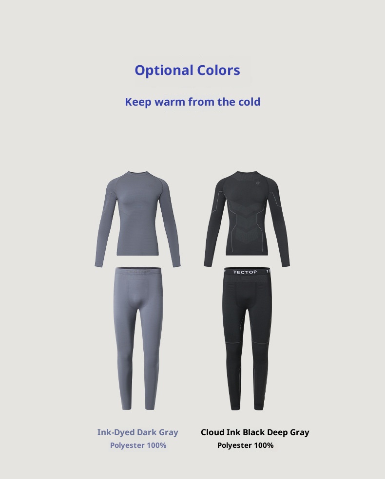 001 TANPO Outdoor Men's Thermal Underwear Set Skiing Sports Running Quick-Dry Layer Autumn Winter Base Shirt And Pants_voghion.com