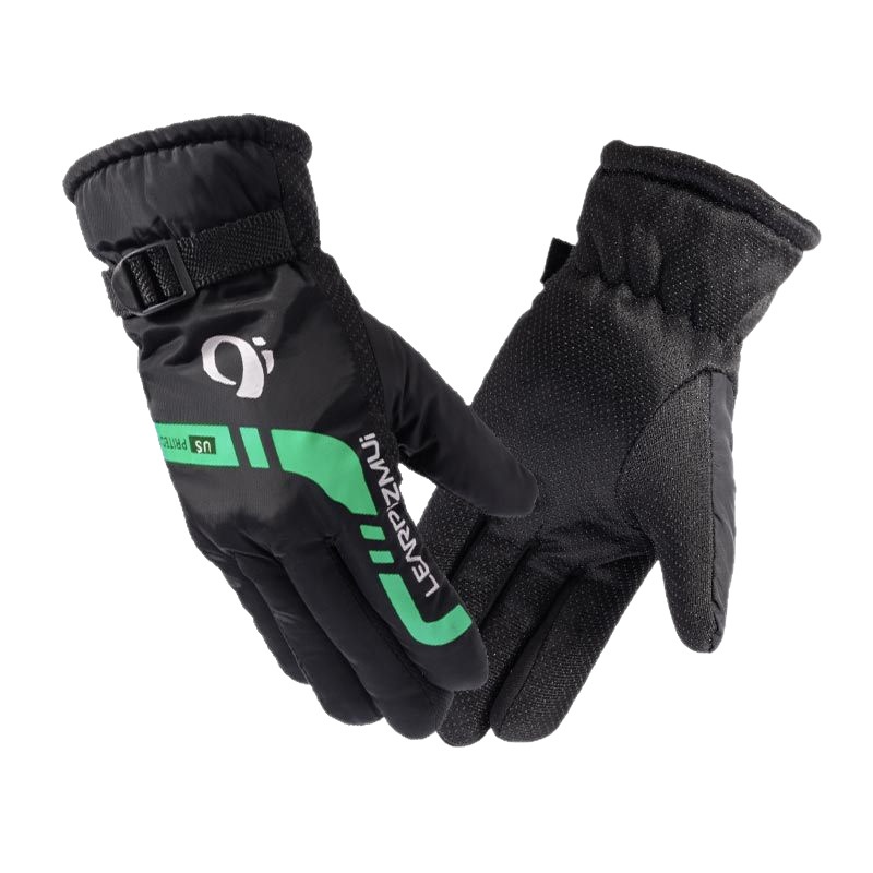 001 Winter Warm Men's Gloves For Cycling Skiing, Fleece-Lined, Thickened, Windproof, Non-Slip, Motorcycle, Electric Scooter,_voghion.com