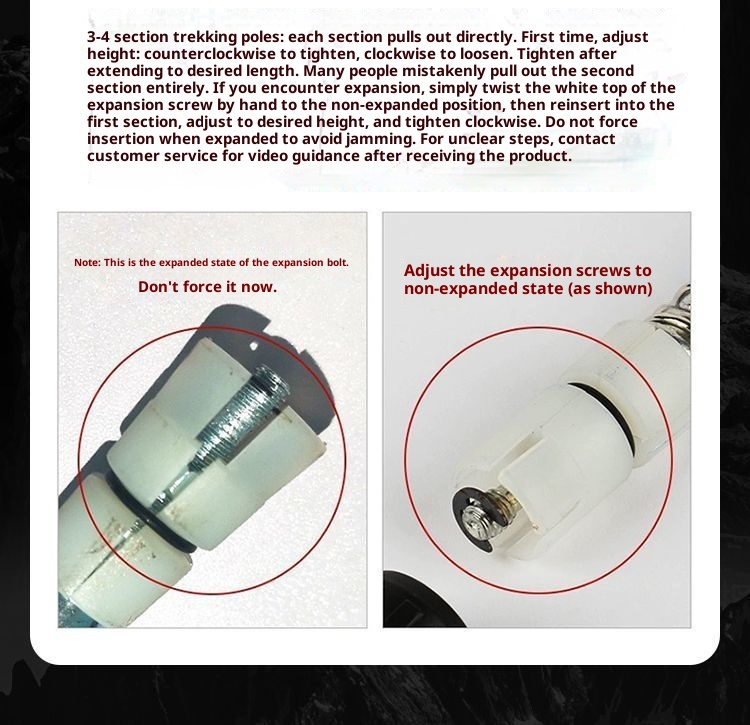 001 Telescopic Folding Oudoor Men And Women Climbing Equipmen Ani-Slip Trekking Pole Walking Sick Ulra-Ligh_voghion.com