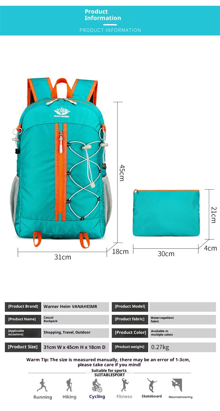 001 Cross-Border New Large Capacity Cycling Outdoor Sports Lightweight Hiking Climbing Bag Travel Leisure Backpack_voghion.com