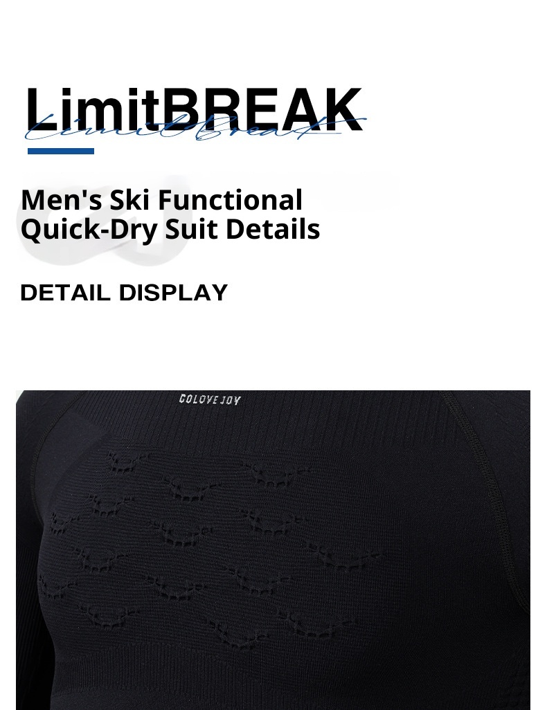 001 Men's Quick-Dry Skiing Jacket Winter Outdoor Cycling Running Mountaineering Sports Functional Compression Base Layer_voghion.com