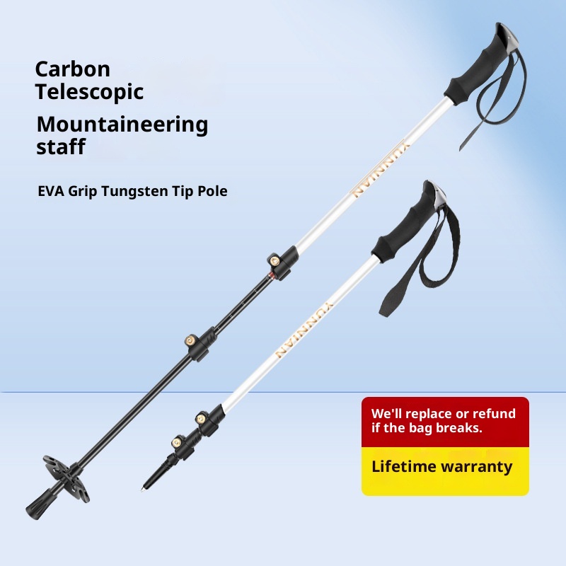 001 Direkt vom Hersteller: Ultraleichter, teleskopierbarer Trekkingstock aus Kohlefaser – ideal zum Wandern, Klettern und Trekking._voghion.com