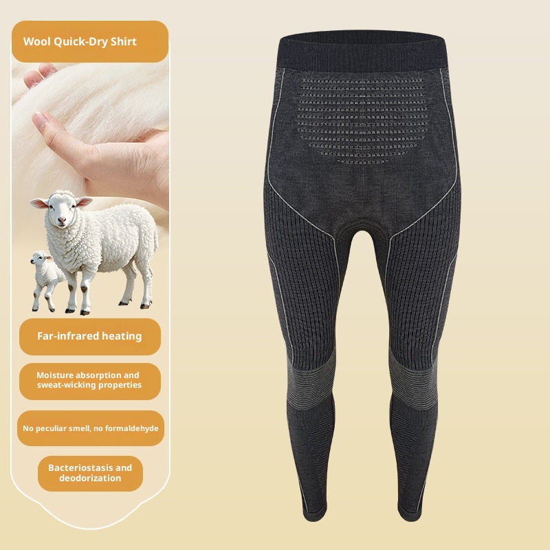 001 Merino Yünü Erkekler ve Kadınlar İçin Açık Hava Yürüyüşü Sonbahar Kış Termal Ter Emici İç Çamaşırı Kayak Takımı Hızlı Kuruyan Giysiler_voghion.com