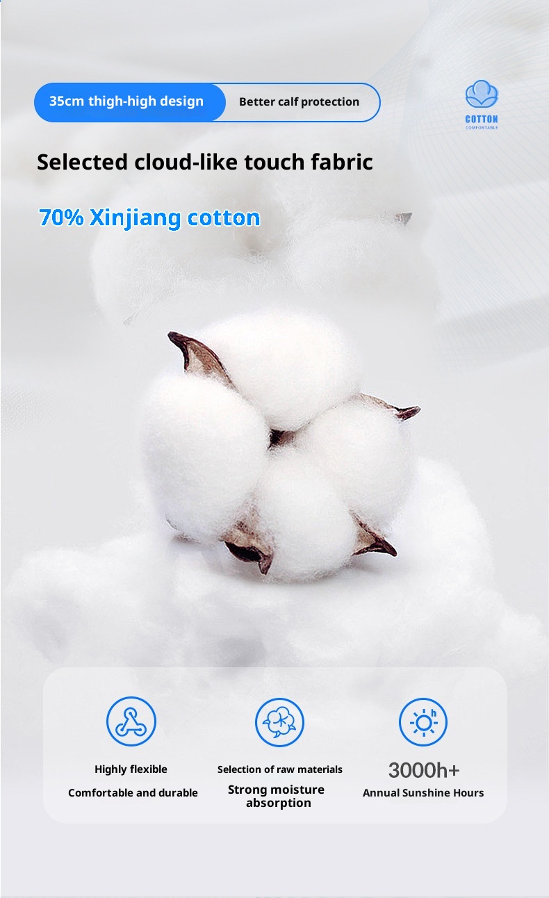 ActiveGo ActiveGo High Tube Women's Sports Mountaineering Calf Thickened Fleece Warm Windproof Cold-Proof Ski Socks_voghion.com