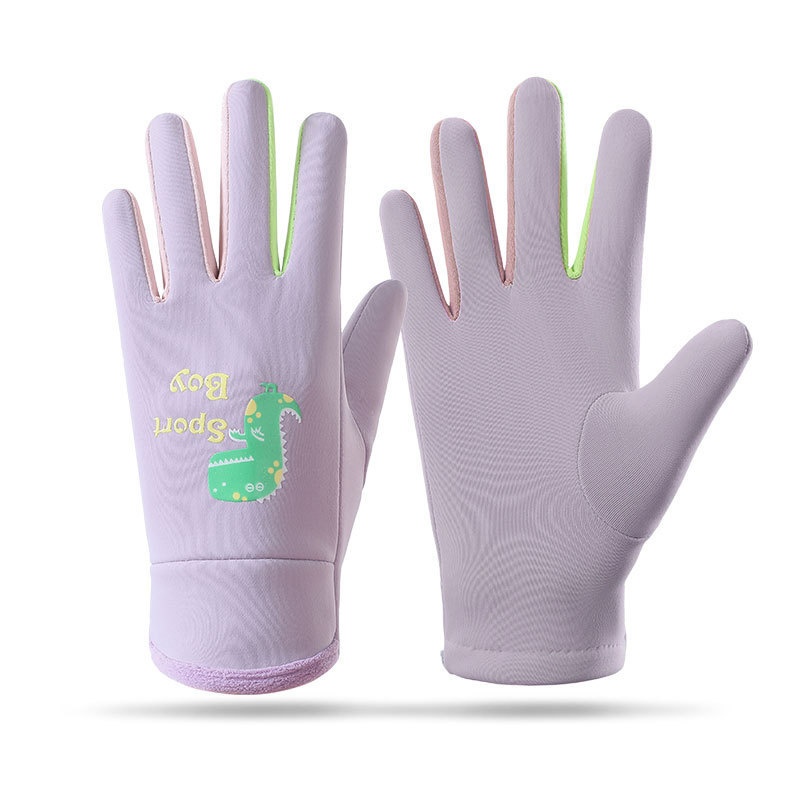 001 Winter Children's Warm Gloves Windproof Water-Resistant Boys And Girls Skiing Snow Play Fleece-Lined Cycling Outdoor_voghion.com