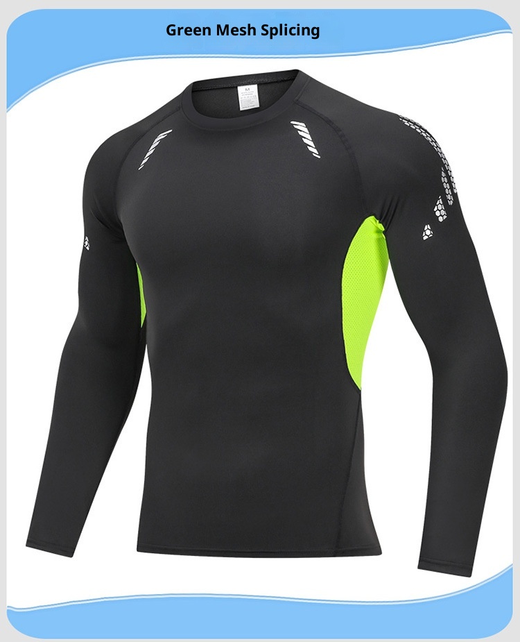 001 Fornitore diretto del produttore per abbigliamento fitness elasticizzato a maniche lunghe a compressione a rapida asciugatura per corsa e basket_voghion.com