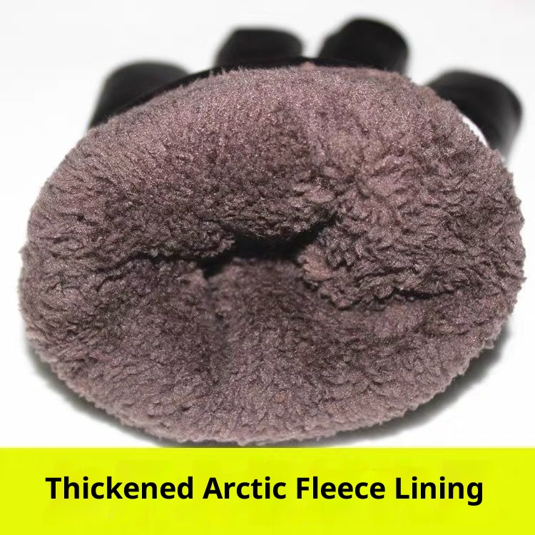 001 Herren-Skihandschuhe aus gefütterter, dicker Baumwolle, warm, winddicht, kältebeständig, wasserdicht, ideal für Studenten, Radfahrer, Motorradfahrer und den Winter._voghion.com