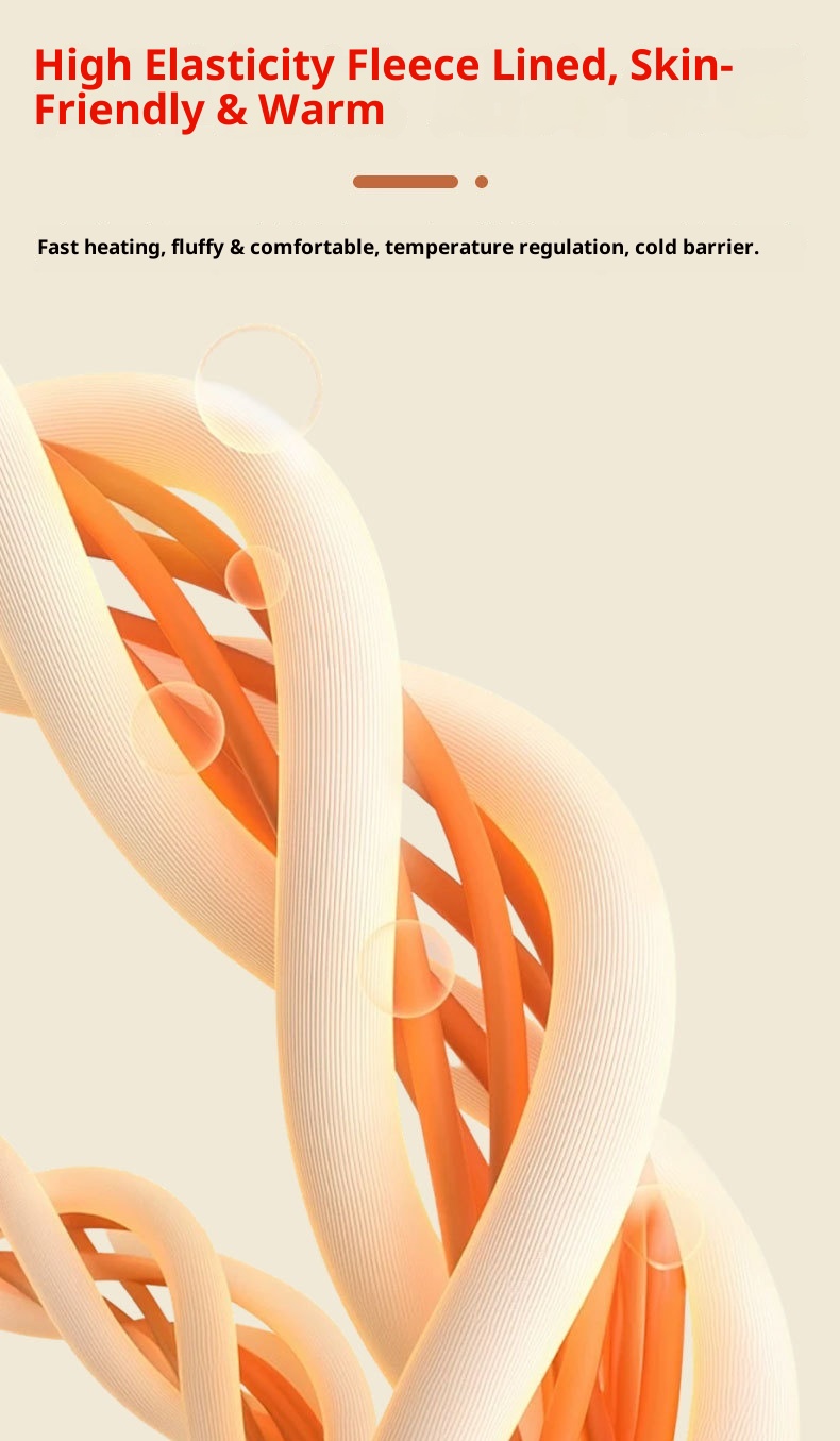 001 Fleece-Lined Thermal Underwear For Men, Round Neck Layer, Sports Outdoor Skiing Base Shirt, Fitness Quick-Dry Set_voghion.com