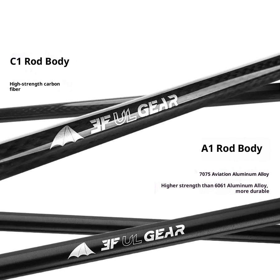 001 Sanfeng Ultra-light Fiber Trekking Poles Outdoor Telescopic Carbon Aluminum Alloy Walking Sticks Hiking Climbing_voghion.com