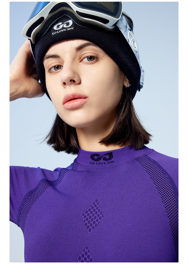 001 Intimo da sci funzionale a compressione ad asciugatura rapida per donna, strato di base termico traspirante per sport all'aria aperta e alpinismo_voghion.com