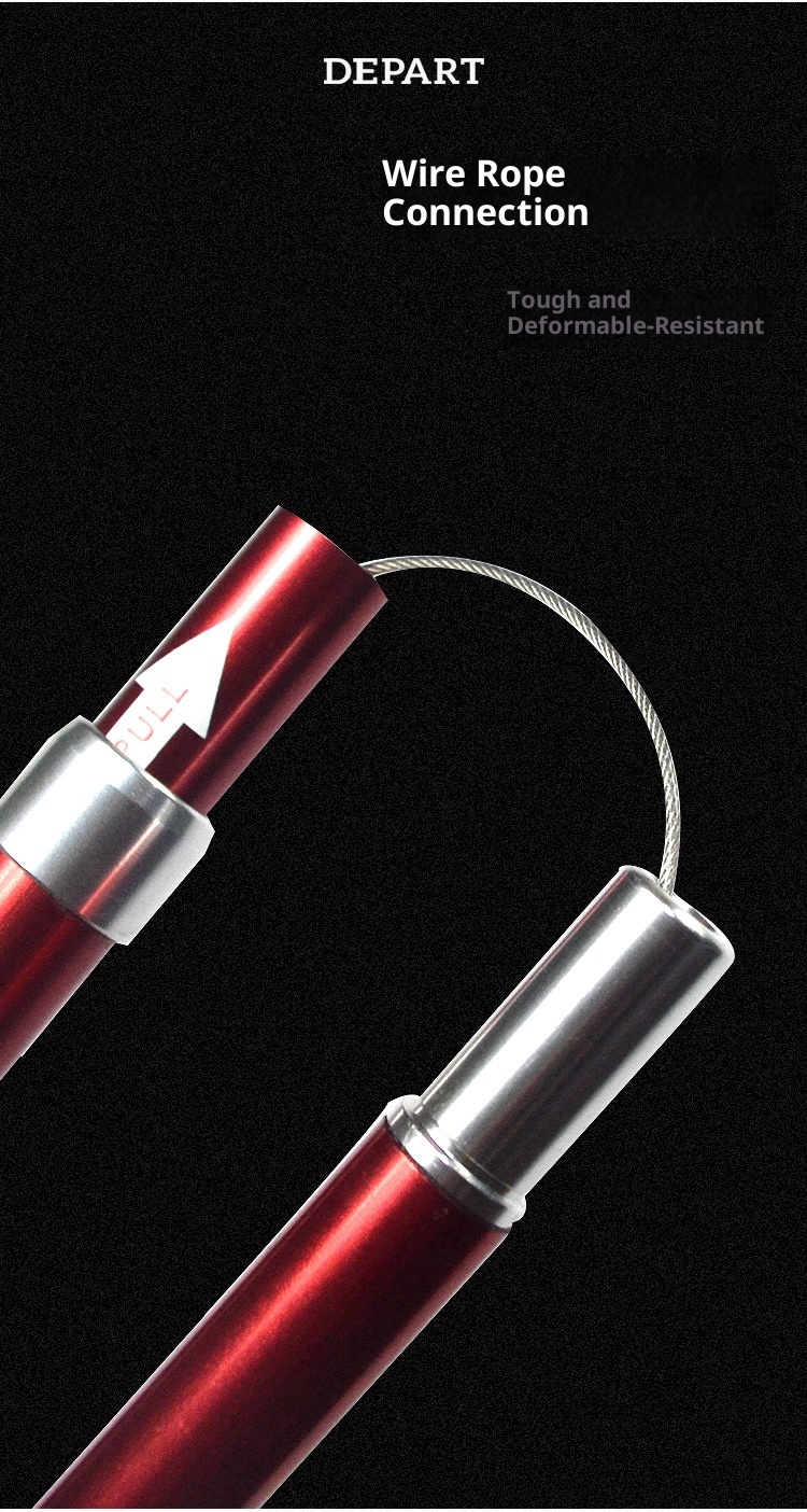 001 Lega di alluminio pieghevole ultraleggero ultra-corto telescopico bastone da trekking per esterni escursionismo arrampicata bastone da passeggio 5_voghion.com