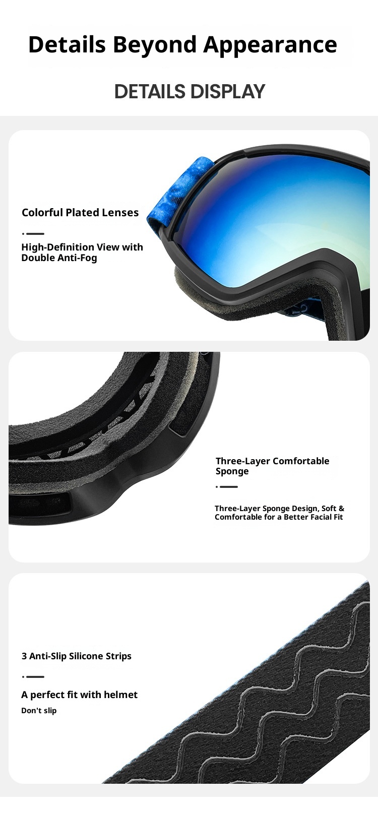 001 Occhiali da neve per bambini, ragazzi e ragazze, traspiranti, antiappannamento, cilindrici, da uomo_voghion.com