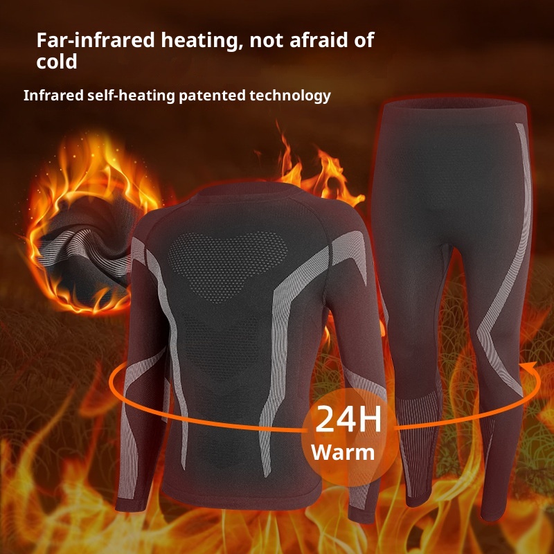 001 Autunno Inverno Sci Asciugatura Rapida Genitore-Bambino Set Uomo Donna Strato Base Abbigliamento Aderente a Compressione Ciclismo Sport All'Aria Aperta_voghion.com