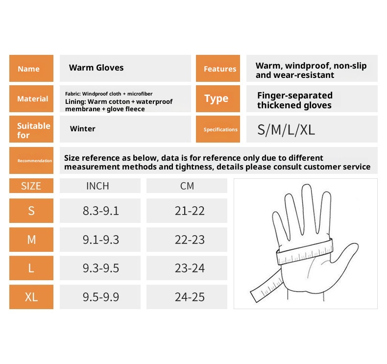 ActiveGo Winter-Outdoor-Sportarten Skifahren Radfahren Fleecegefüttert Verdickt Kältebeständig Winddicht Touchscreen Warme Handschuhe_voghion.com