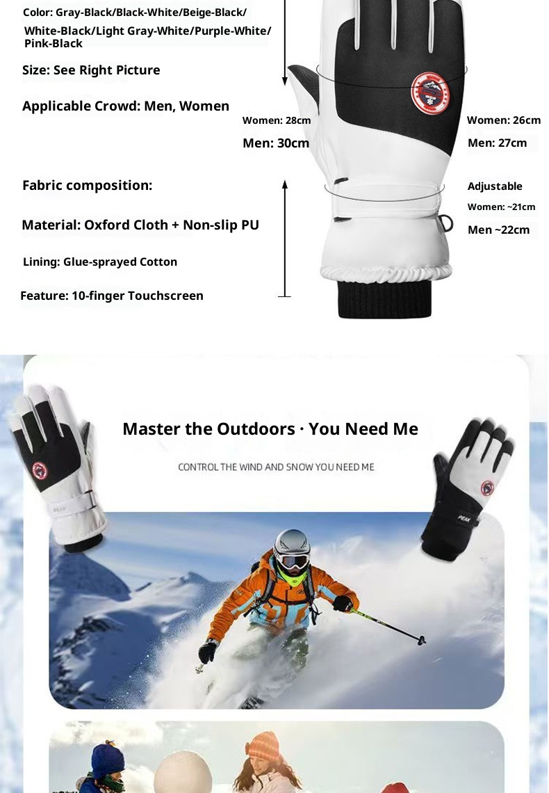 ActiveGo Winter Outdoor Sport Warme Handschoenen Fietsen Elektrische Fiets Winddicht Waterdicht Fleece Touchscreen Skiën Koude Bescherming_voghion.com