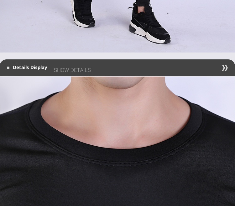 001 HEROBIKER Underwear Set Motorcycle Skiing Tight Long Johns Winter Men's Crew Neck Thermal Top_voghion.com