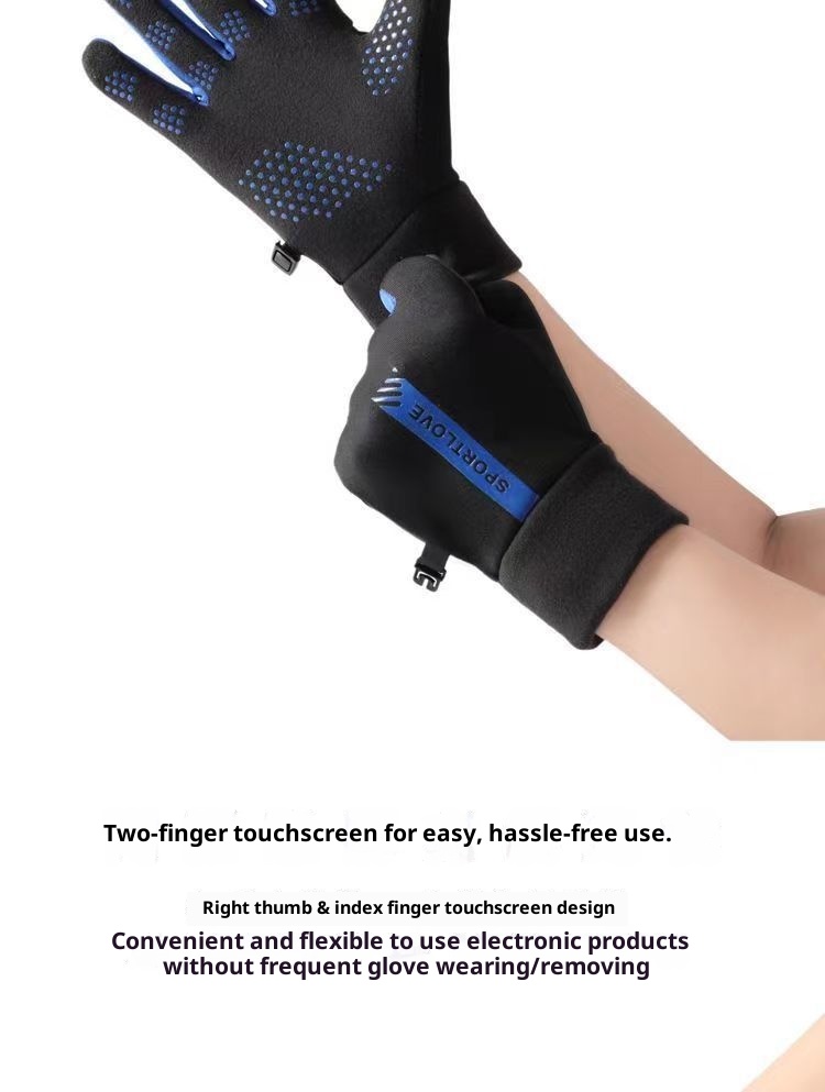 001 Thermal Women's Cycling Gloves Fleece Lined Thickened Windproof Touchscreen Electric Motorcycle Winter Skiing Outdoor_voghion.com