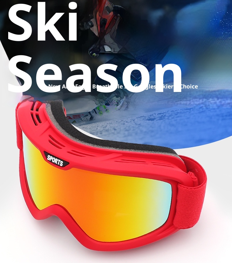 Gafas de esquí y montaña para nieve, resistentes al viento, de doble capa, antivaho y transfronterizas, graduadas (001)._voghion.com