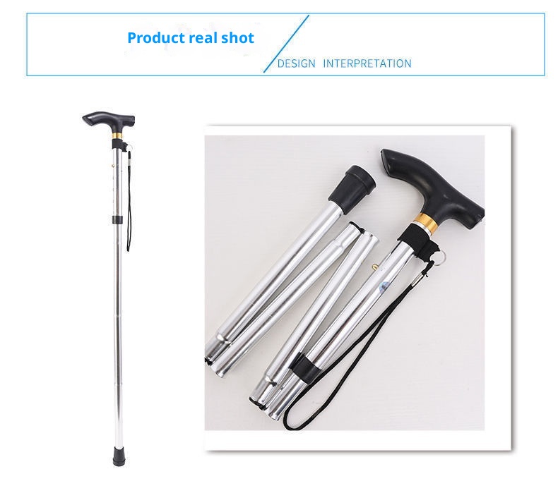 001 Ultraleichte, faltbare Trekkingstöcke, faltbare Wanderstöcke, ausziehbare, tragbare Reisestöcke aus ABS_voghion.com