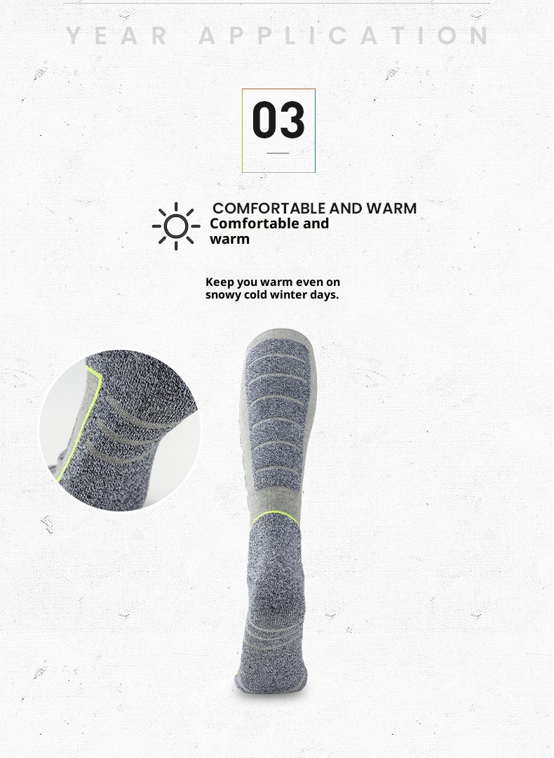 ActiveGo ActiveGo 2023 Nuovo Inverno Lungo Tubo Sci Alpinismo Escursionismo Uomo E Donna Spessore Alzato Asciugamano Fondo Sopra Il Ginocchio Calzini Da Neve_voghion.com