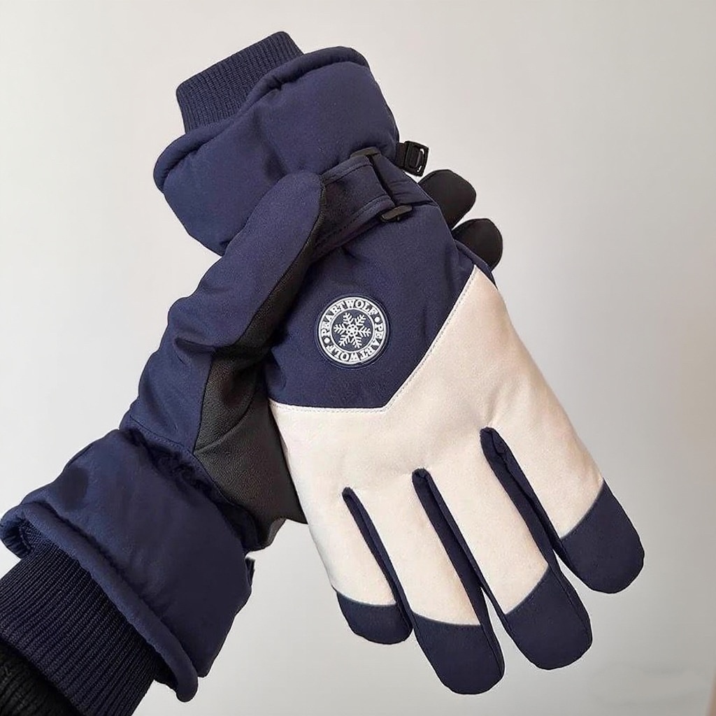 001 Skihandschuhe X8 Unisex Winddicht Wasserdicht Outdoor Radfahren Motorrad Winter Fleecegefüttert Verdickt Warm Geteilte Finger_voghion.com