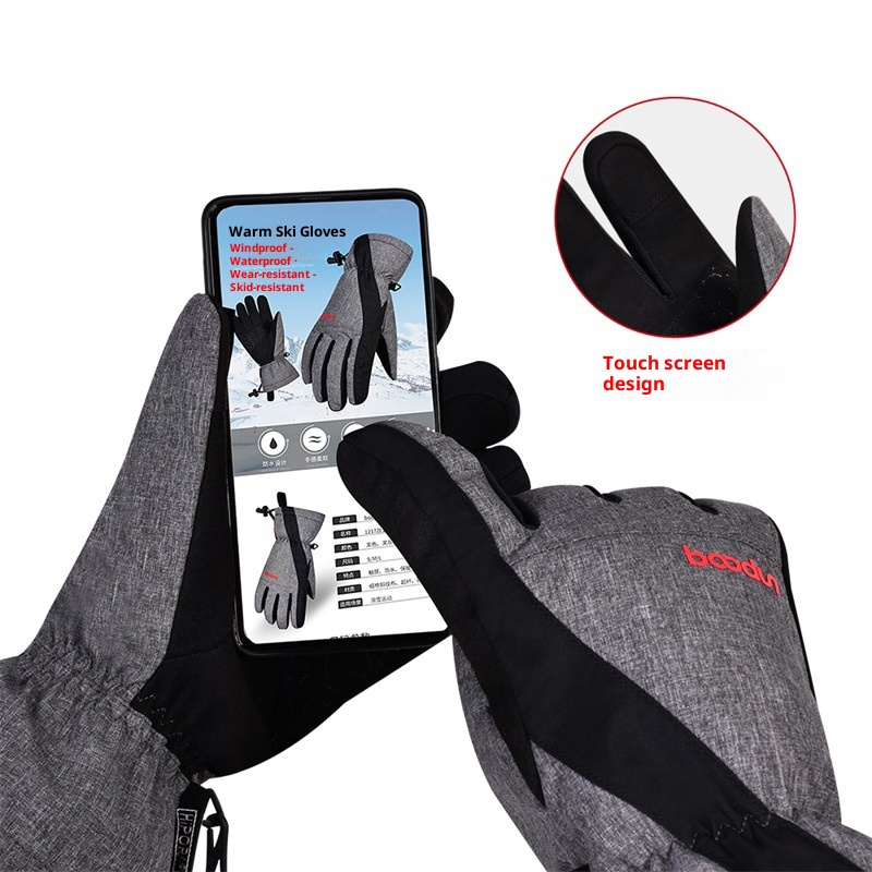 ActiveGo Burton Winter 1217 Outdoor Winddicht Waterdicht Touchscreen Color Block Warme Fiets Ski Handschoenen_voghion.com