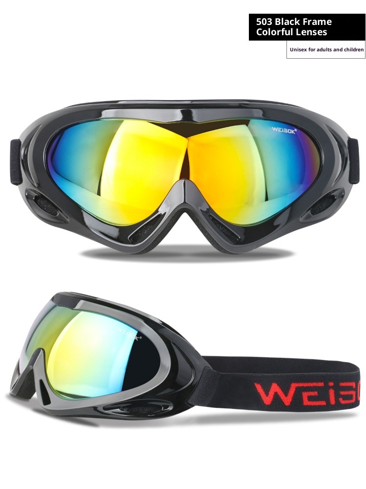 Gafas de montaña de una sola capa para adultos y niños (modelo 001). Resistentes al viento y al polvo. Fabricante de equipos de esquí para exteriores. Envío directo._voghion.com