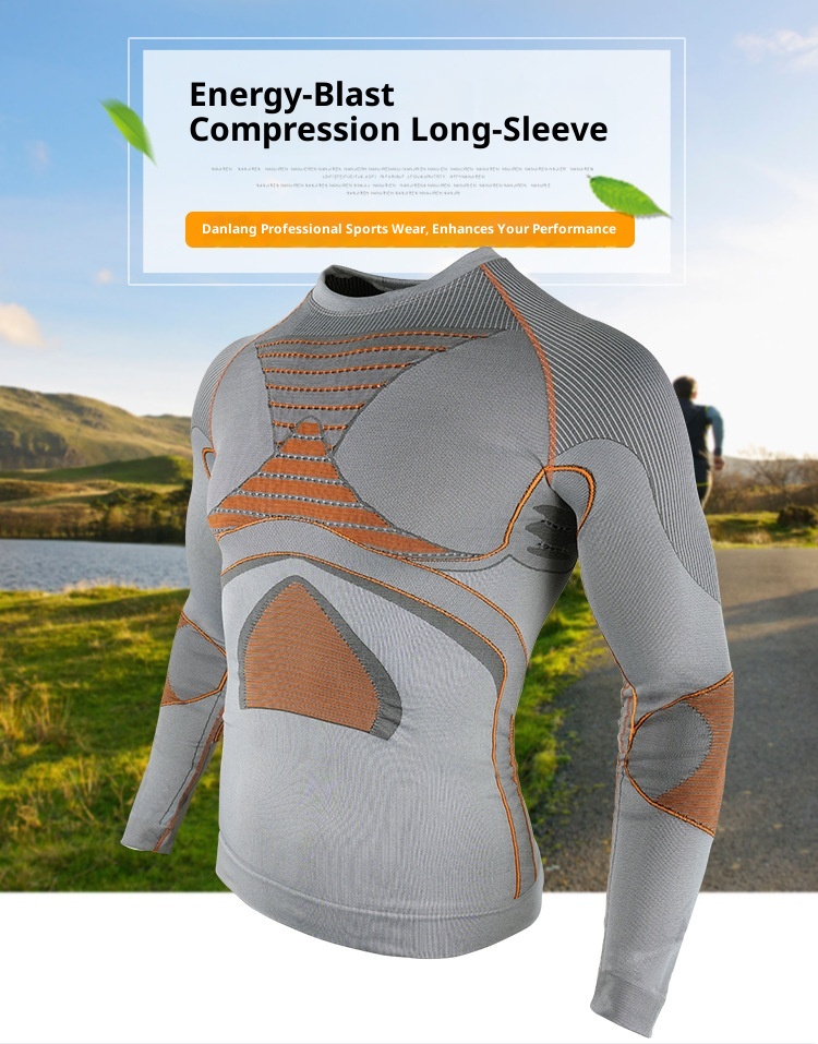 001 Malla térmica de compresión deportiva funcional profesional sin costuras para hombre y mujer, ideal para esquí al aire libre._voghion.com