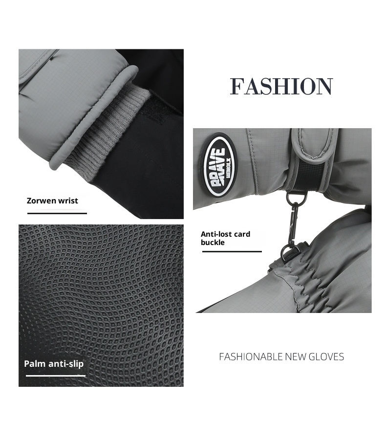 001 Nuovi guanti da sci da uomo, invernali, impermeabili, caldi, foderati in pile, spessi, antifreddo, carini, in cotone per studenti, per donne_voghion.com