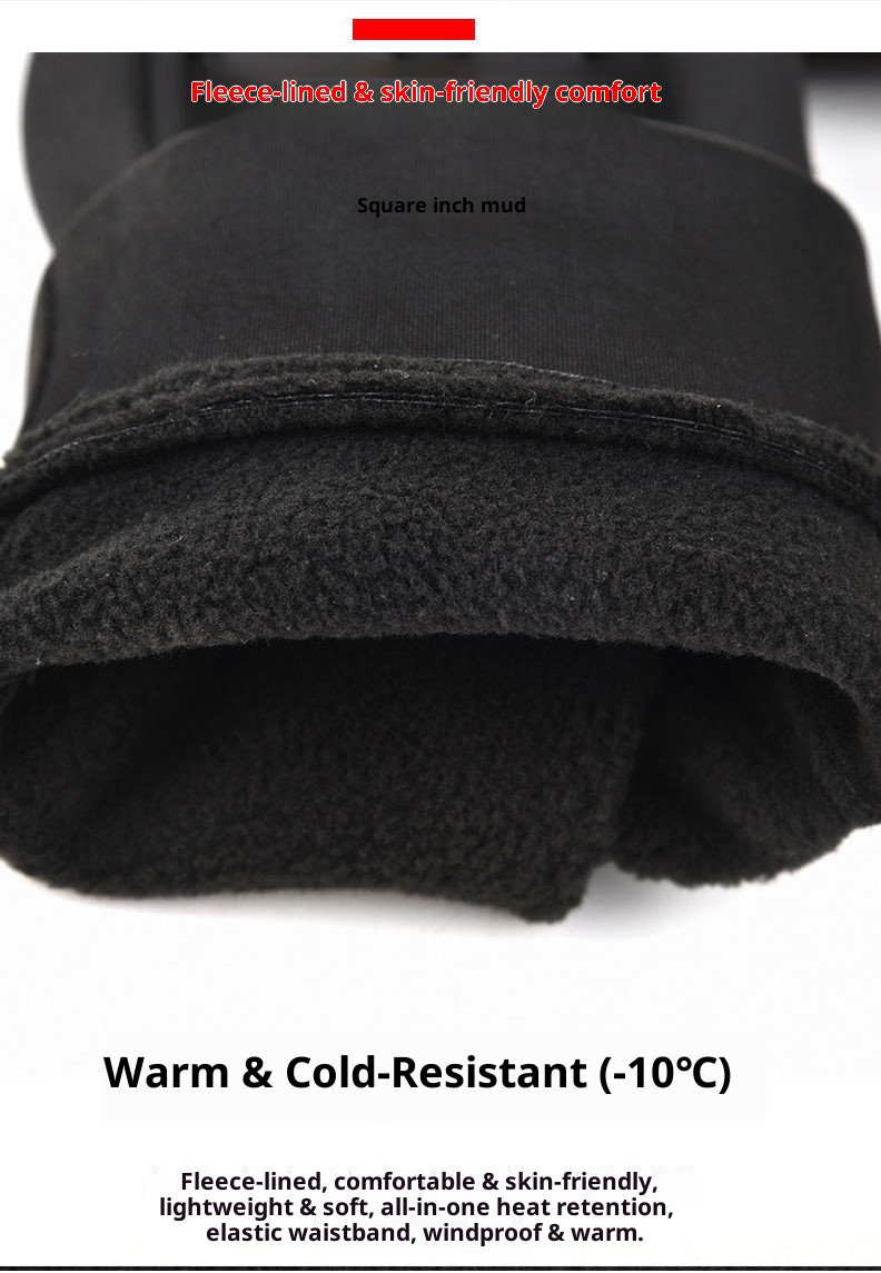001 Herren Winter-Fahrradhandschuhe Touchscreen Motorradfahren Outdoor Fleece Warm Ski Winddicht Großhandel_voghion.com