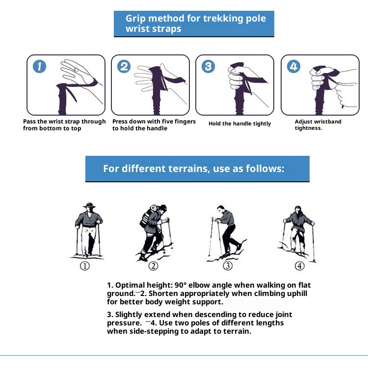 001 Telescopico 7075 Manico in schiuma stampata con lavorazione personalizzata Fibbia in metallo Bastone da trekking Antiscivolo Leggero Arrampicata_voghion.com