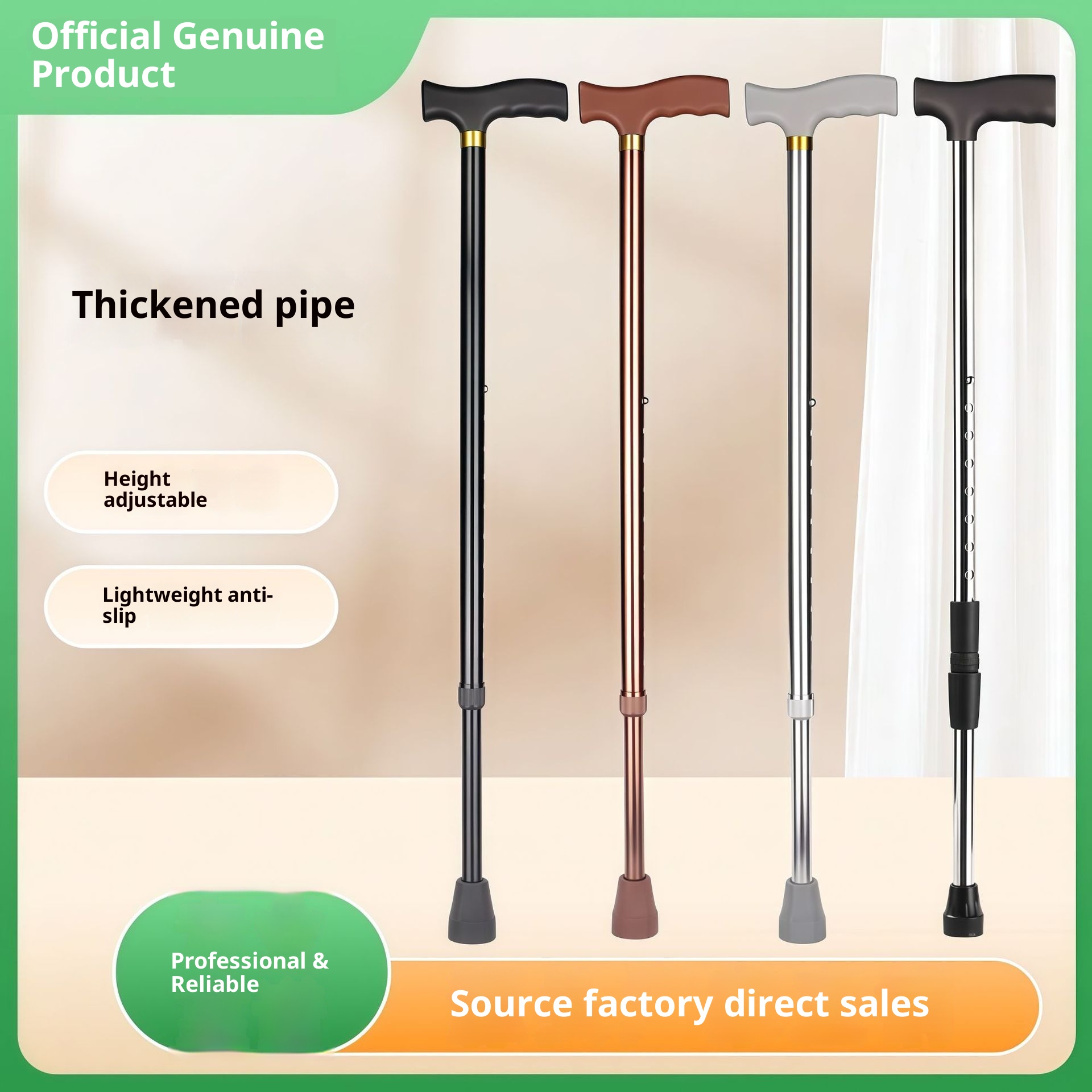 001 Bastone da passeggio telescopico regolabile in lega di alluminio in acciaio inossidabile antiscivolo per anziani_voghion.com