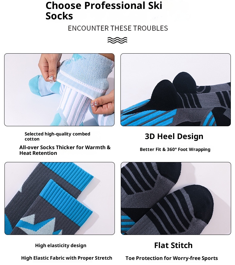 ActiveGo ActiveGo Winter Long Tube Mountaineering Sports Men And Women Thickened Warm Professional Snowboard Snow Sweat-absorbing Outdoor_voghion.com