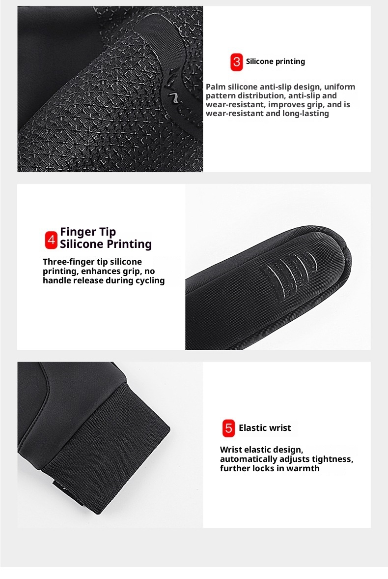 001 Outdoor Thermal Winter Sports Fece-Lined Skiing Women Touchscreen Windproof Non-Slip Heated Cycling Gloves Men_voghion.com
