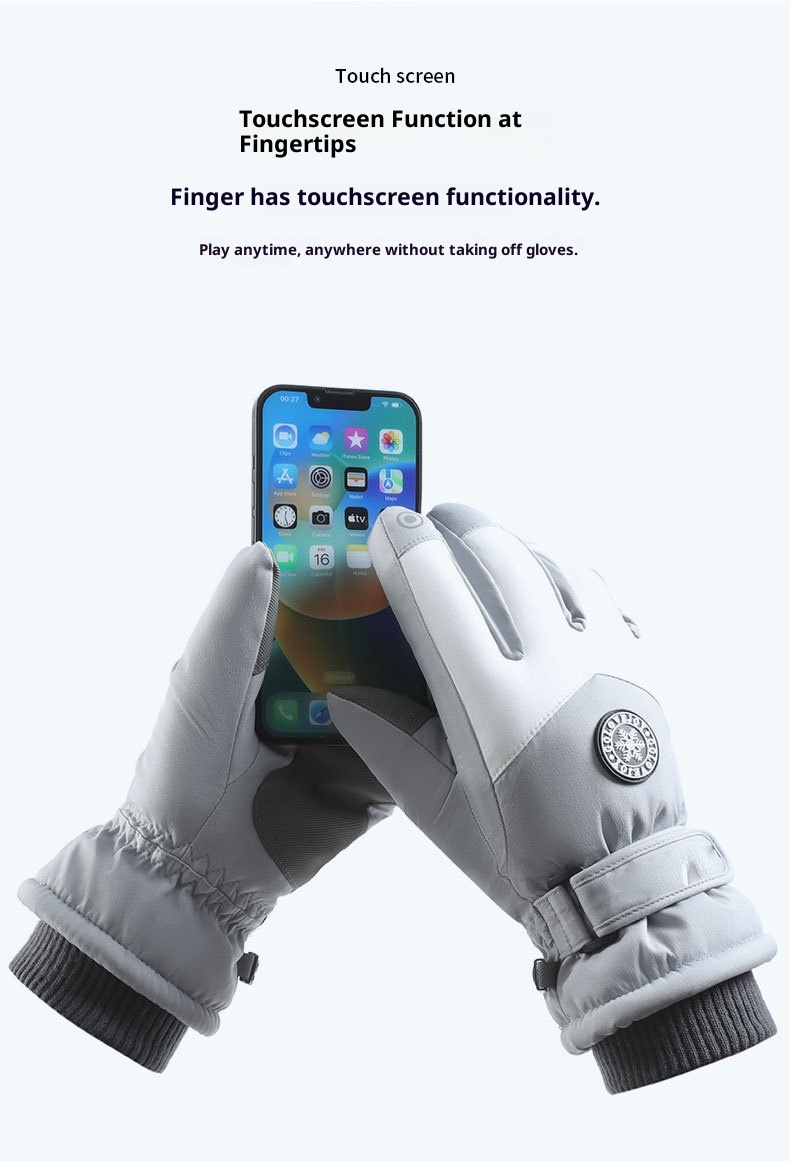 001 Footprint Premium Ski Cycling Gloves Men Winter Waterproof Windproof Riding Motorcycle Touchscreen Cold Resistant_voghion.com