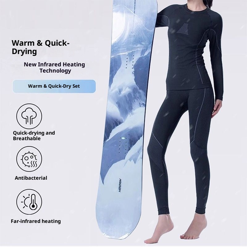 Sous-vêtements thermiques fonctionnels d'extérieur (automne/hiver) imperméables et résistants au froid, pour le ski, la course à pied, la randonnée et l'alpinisme, pour hommes et femmes._voghion.com